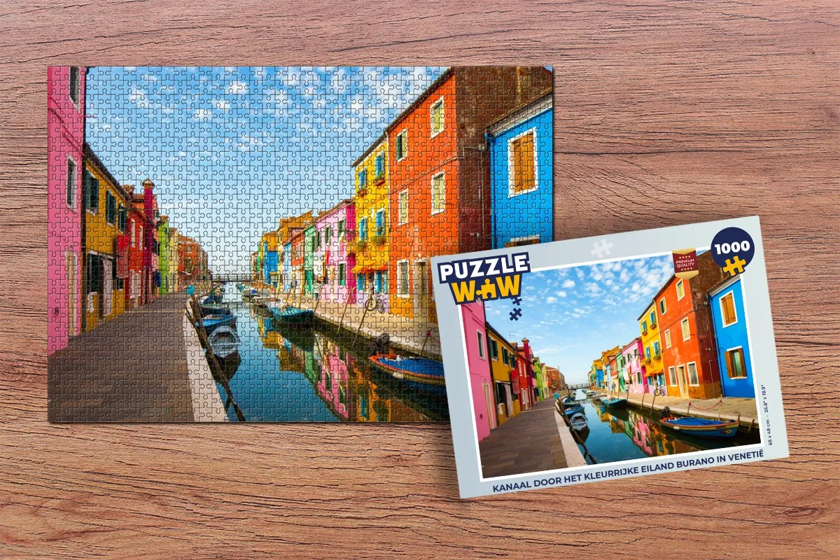 PuzzleWow Legpuzzel Burano 1000 Stuks - Multicolor