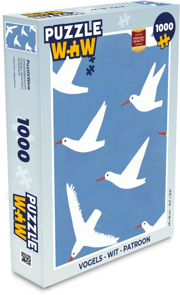 PuzzleWow Vogels Patroon Legpuzzel 1000 Stuks