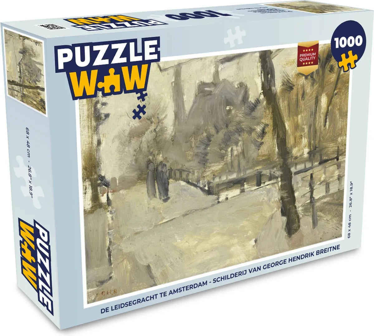 PuzzleWow George Hendrik Breitner Leidsegracht Legpuzzel 1000 Stuks