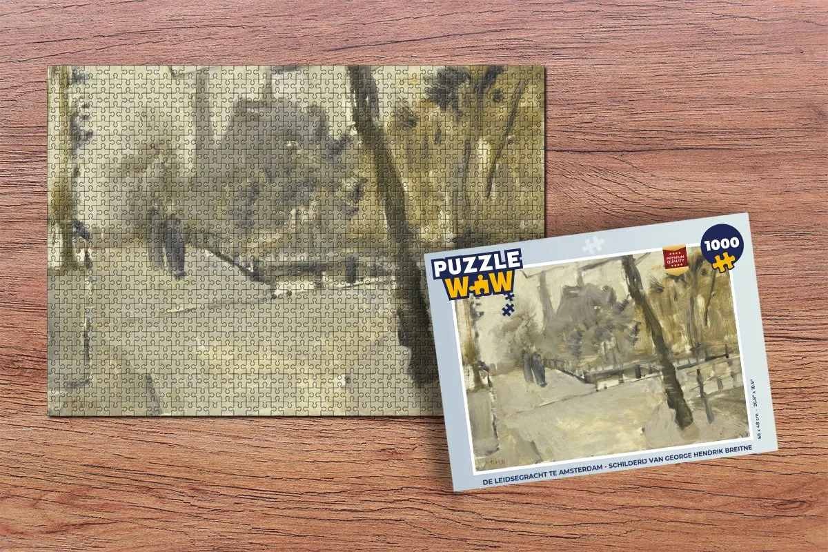 PuzzleWow George Hendrik Breitner Leidsegracht Legpuzzel 1000 Stuks - Multicolor