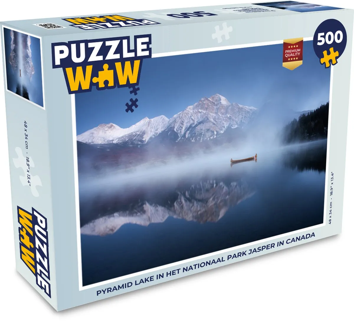 PuzzleWow Pyramid Lake Jasper Legpuzzel 500 Stuks - Multicolor