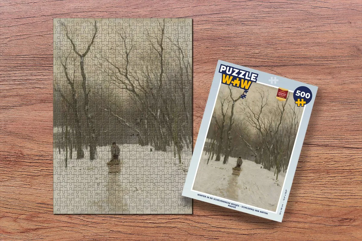 PuzzleWow Winter in de Scheveningse bosjes Legpuzzel 500 Stuks