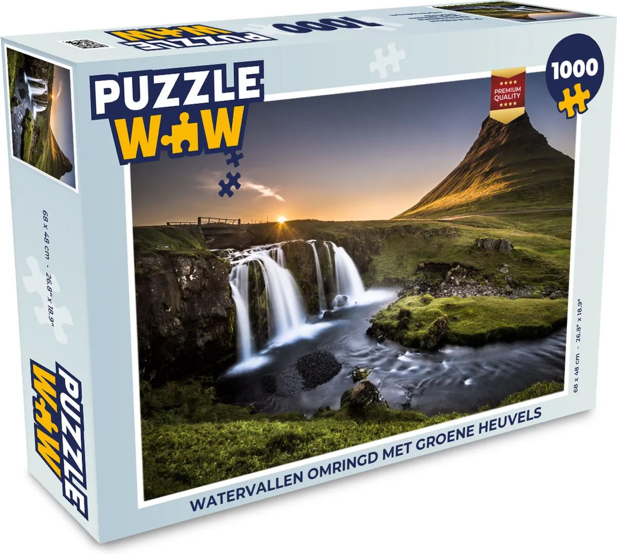 PuzzleWow Legpuzzel Watervallen 1000 Stuks