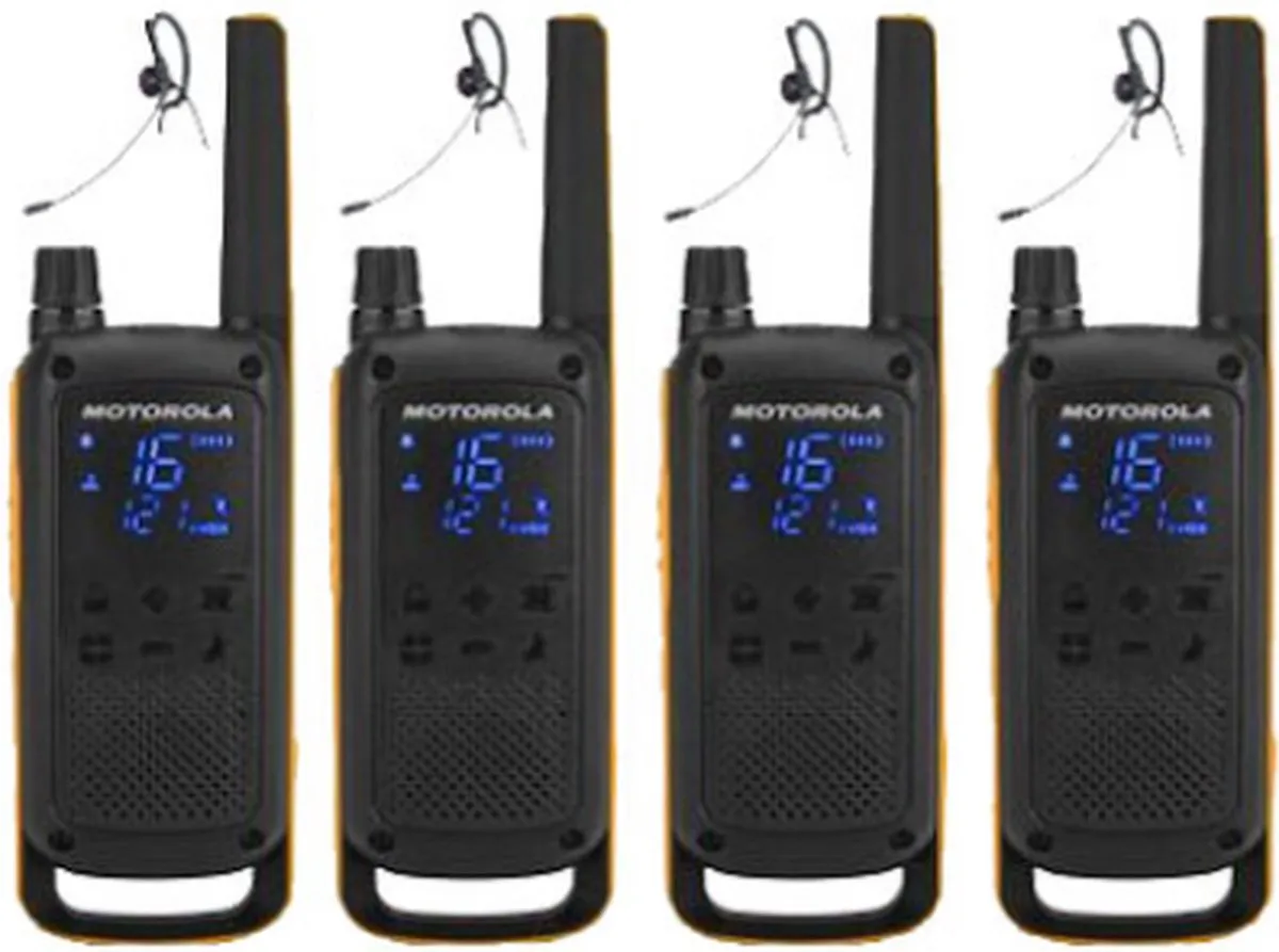 Motorola TLKR-T82 Extreme - Quad Pack - Zwart