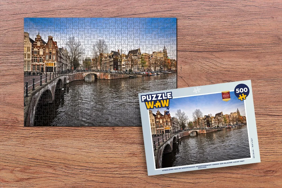 PuzzleWow Legpuzzel Amerikaanse Keizersgracht 500 Stuks - Multicolor