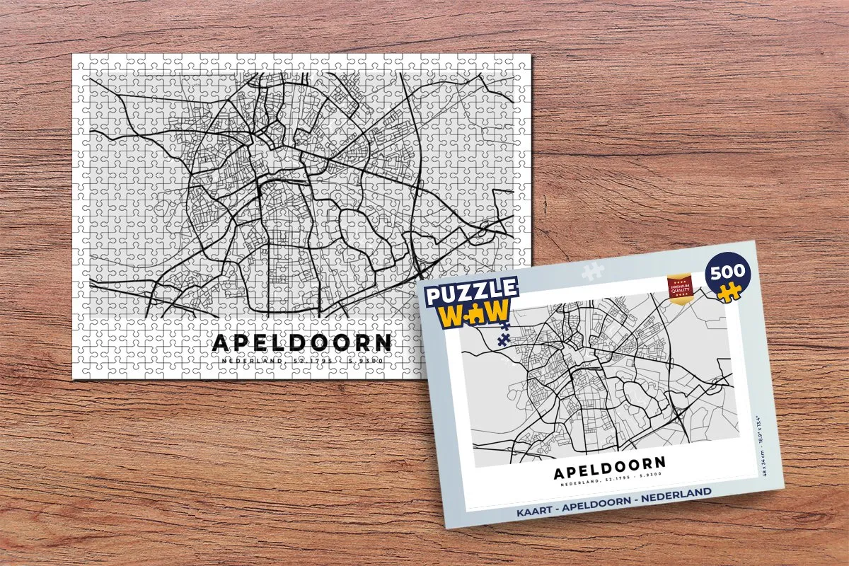 PuzzleWow Legpuzzel Apeldoorn Nederland 500 Stuks - Multicolor