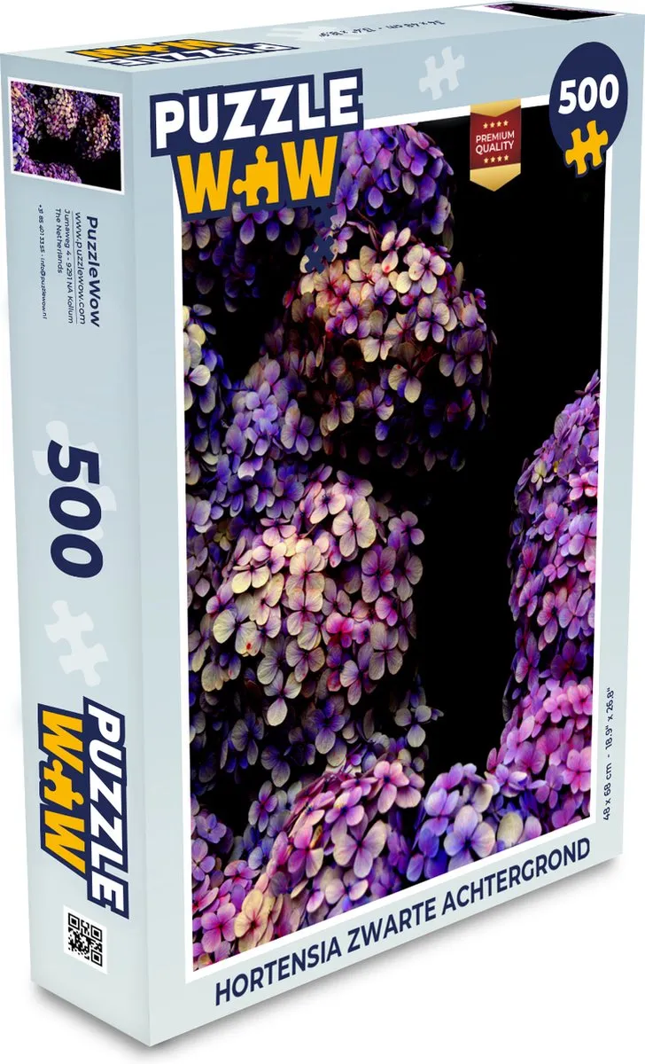 PuzzleWow Hortensia Legpuzzel 500 Stuks