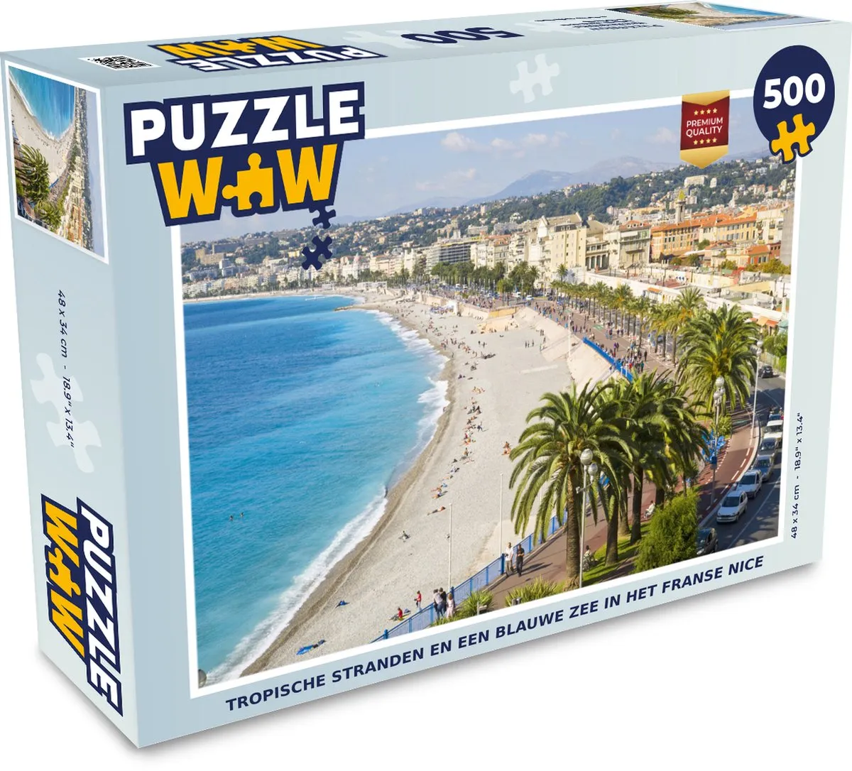 PuzzleWow Kust Nice Legpuzzel 500 Stuks