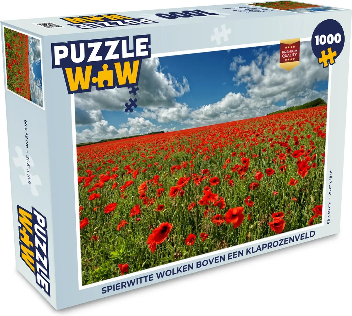 PuzzleWow Legpuzzel Spierwitte Wolken 1000 Stuks