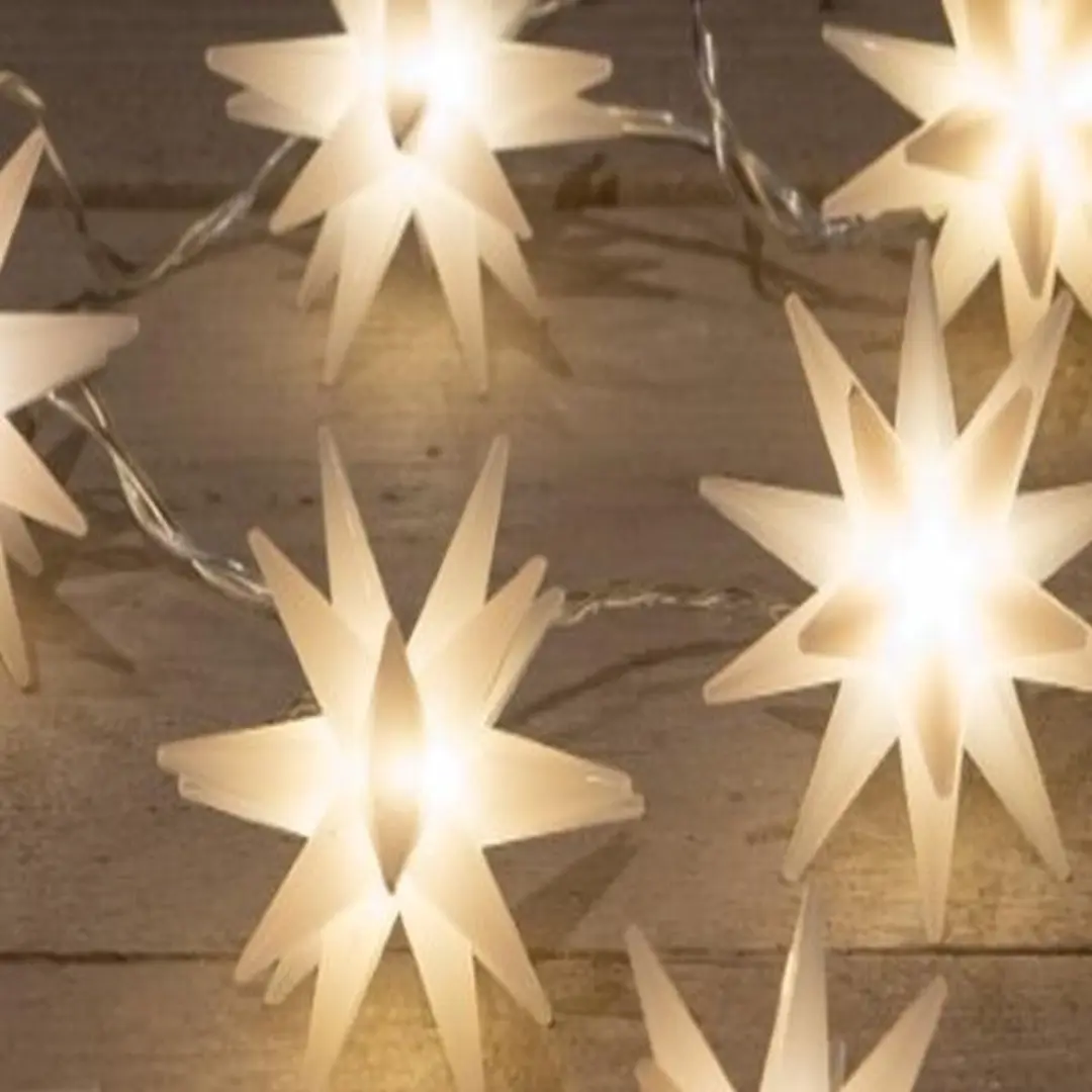 Anna's Collection Kerstverlichting 3D Sterren 10Stuks - 6,5cm - afbeelding 2 van 2