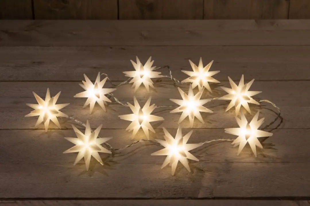Anna's Collection Kerstverlichting 3D Sterren 10Stuks