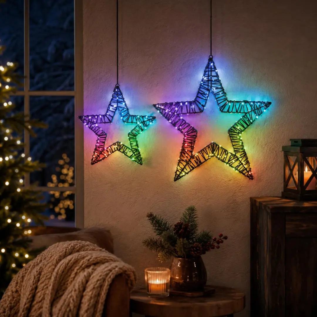 Verlichte decoratie sterren