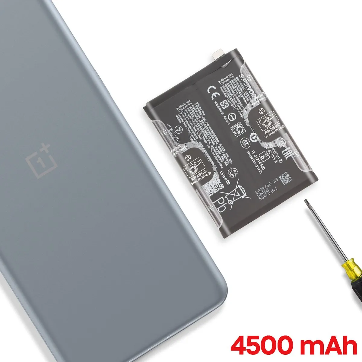 OnePlus Interne Batterij BLP861 4500mAh - Nord 2 - Zwart