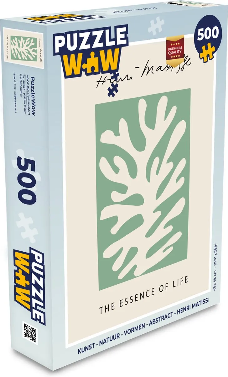 PuzzleWow Henri Matisse Natuur Vormen Abstract Legpuzzel 500 Stuks
