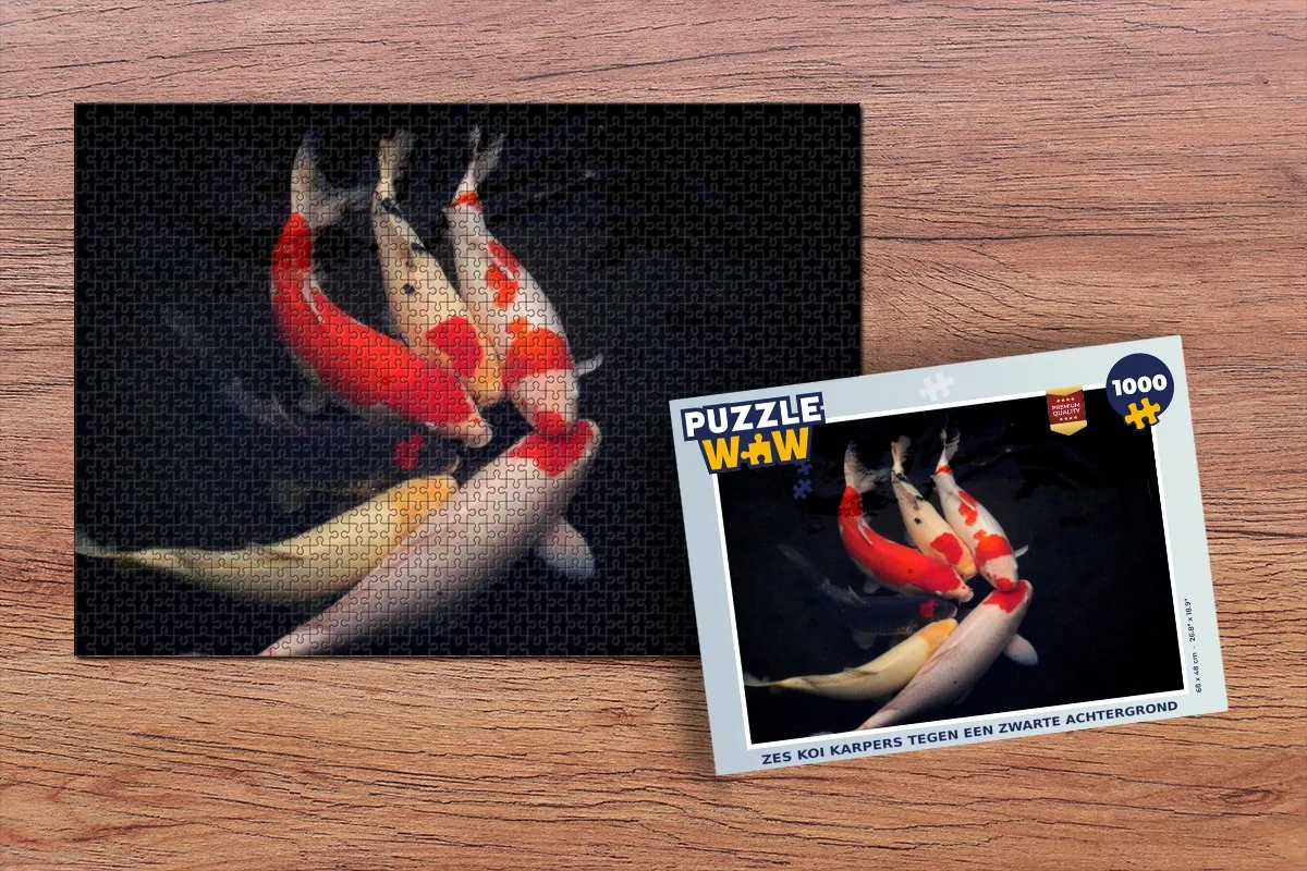 PuzzleWow Legpuzzel 1000 Stuks - Koi Karpers Multicolor