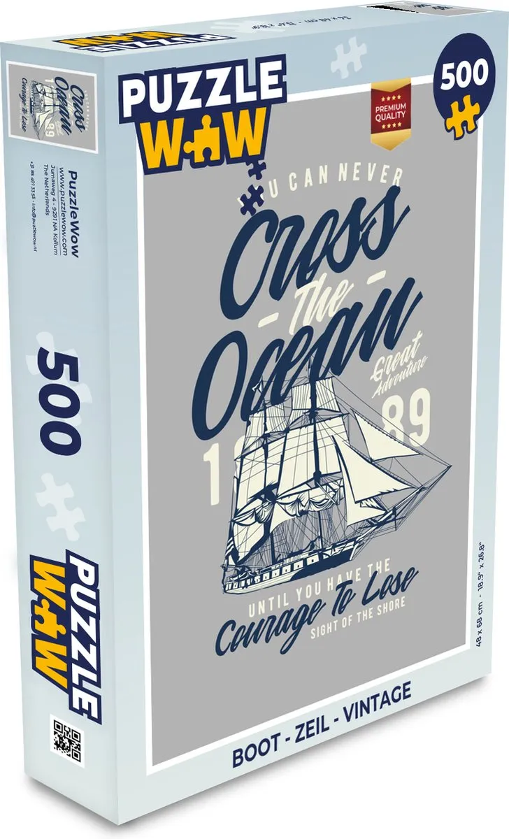 PuzzleWow Zeil Vintage Legpuzzel 500 Stuks