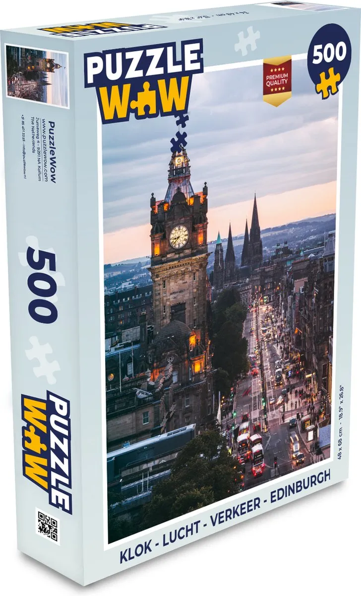 PuzzleWow Edinburgh Legpuzzel 500 Stuks