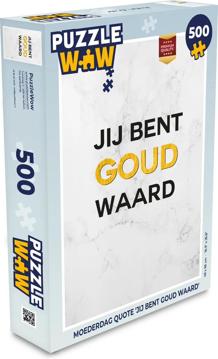 PuzzleWow Mama Quotes Legpuzzel 500 Stuks
