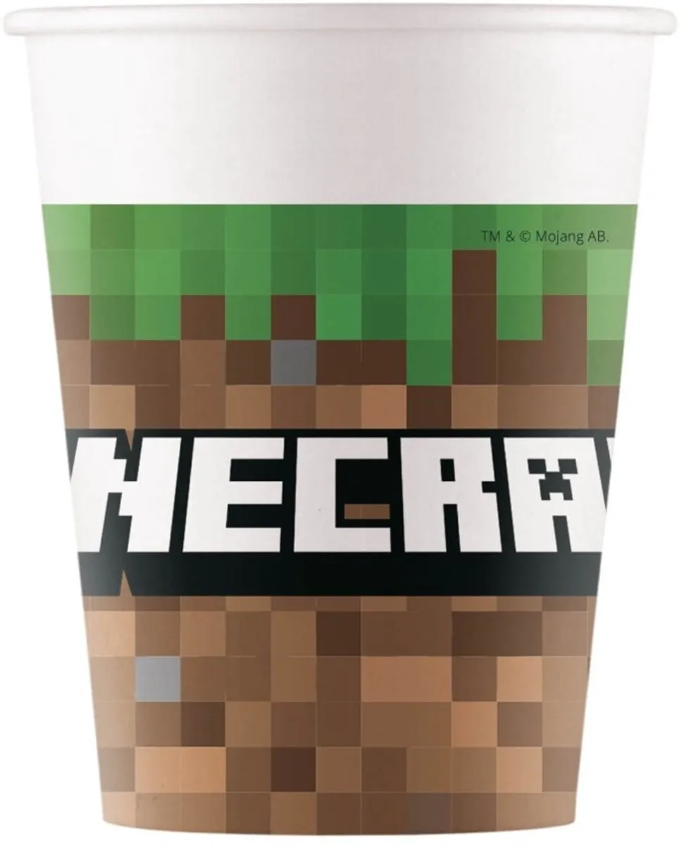 Minecraft Herbruikbare Partybekers 250ml