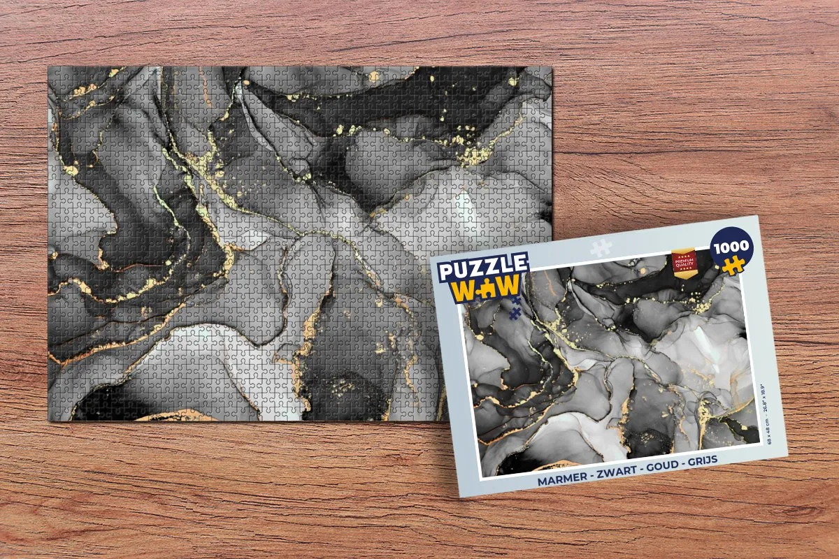 PuzzleWow Marmer Puzzel 1000 Stuks - Multicolor
