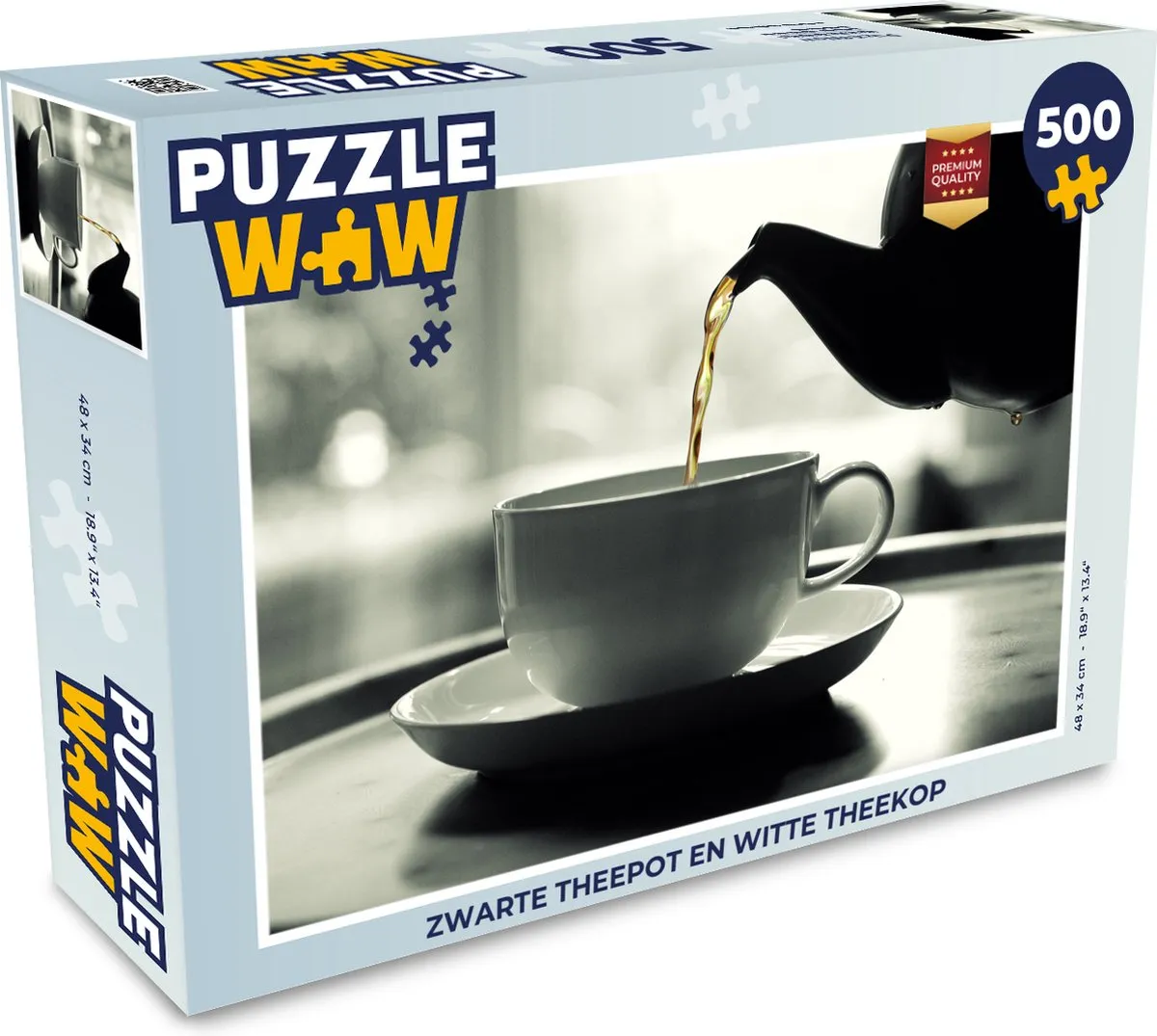 PuzzleWow Theepot & Kopjes Legpuzzel 500 Stuks