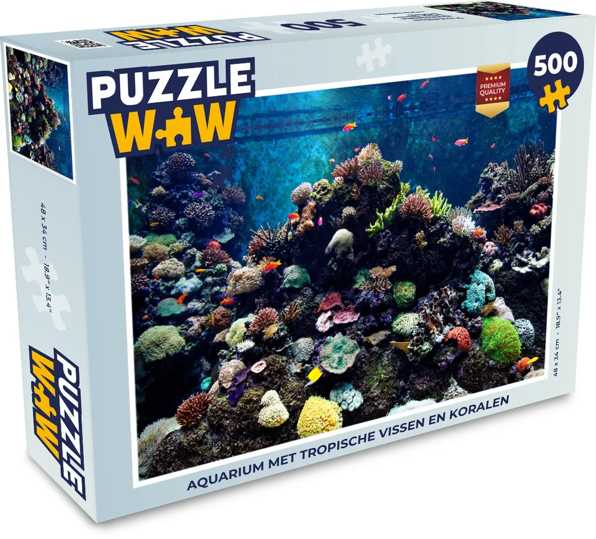 PuzzleWow Aquarium Puzzel 500 Stuks - Multicolor