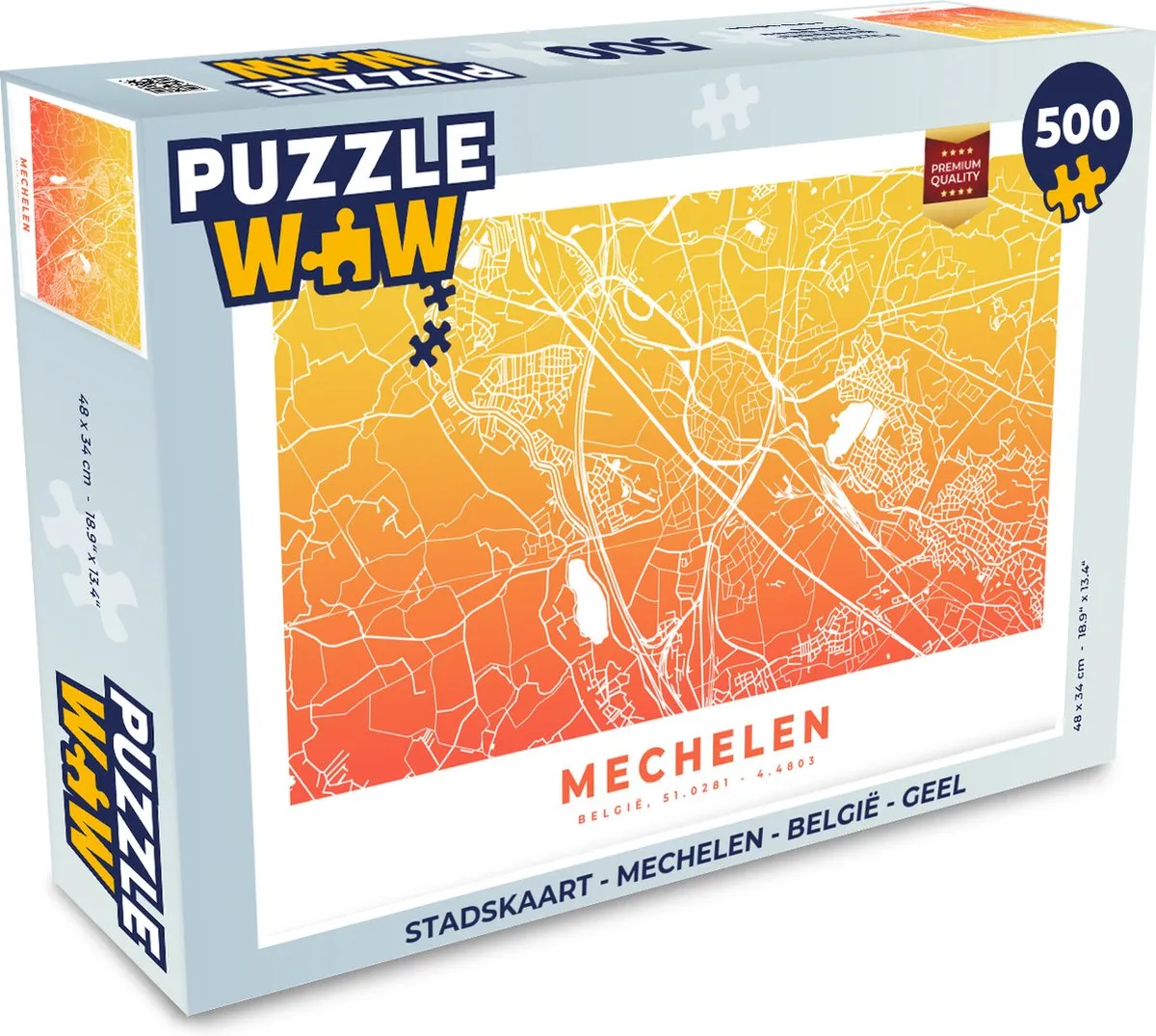 PuzzleWow Mechelen Legpuzzel 500 Stuks