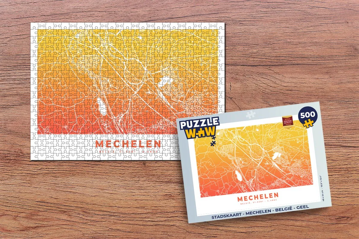 PuzzleWow Mechelen Legpuzzel 500 Stuks - Multicolor