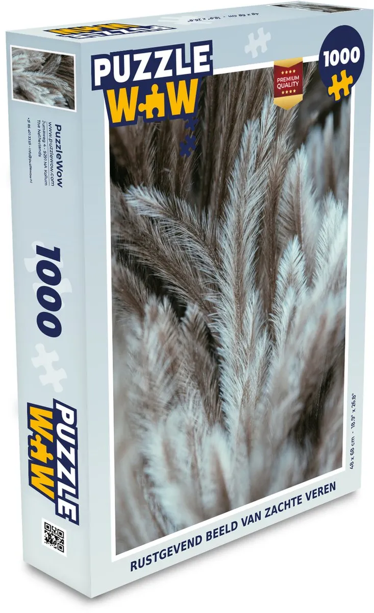 PuzzleWow Rustgevend Veren Legpuzzel 1000 Stuks - Multicolor