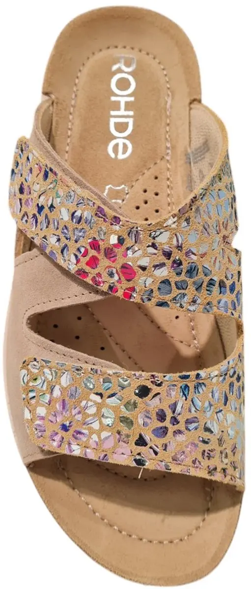 Rohde 1403 Slippers - Beige/Multi - Maat 41 - afbeelding 3 van 6