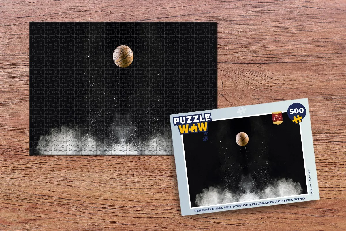 PuzzleWow Legpuzzel Een Basketbal 500 Stuks - Multicolor