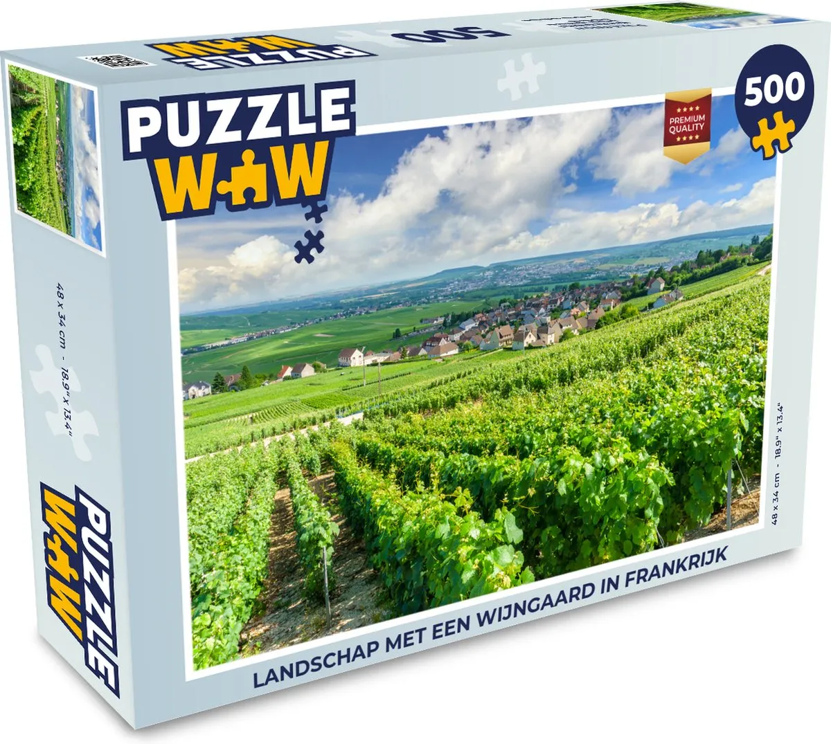PuzzleWow Landschap Wijngaard Frankrijk Puzzel 500 Stuks