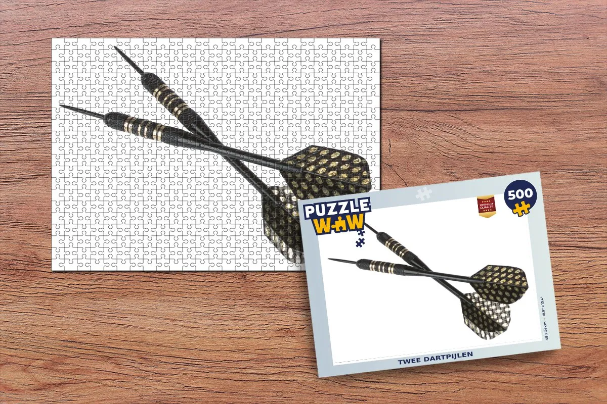 PuzzleWow Legpuzzel Twee Dartpijlen 500 Stuks - Multicolor
