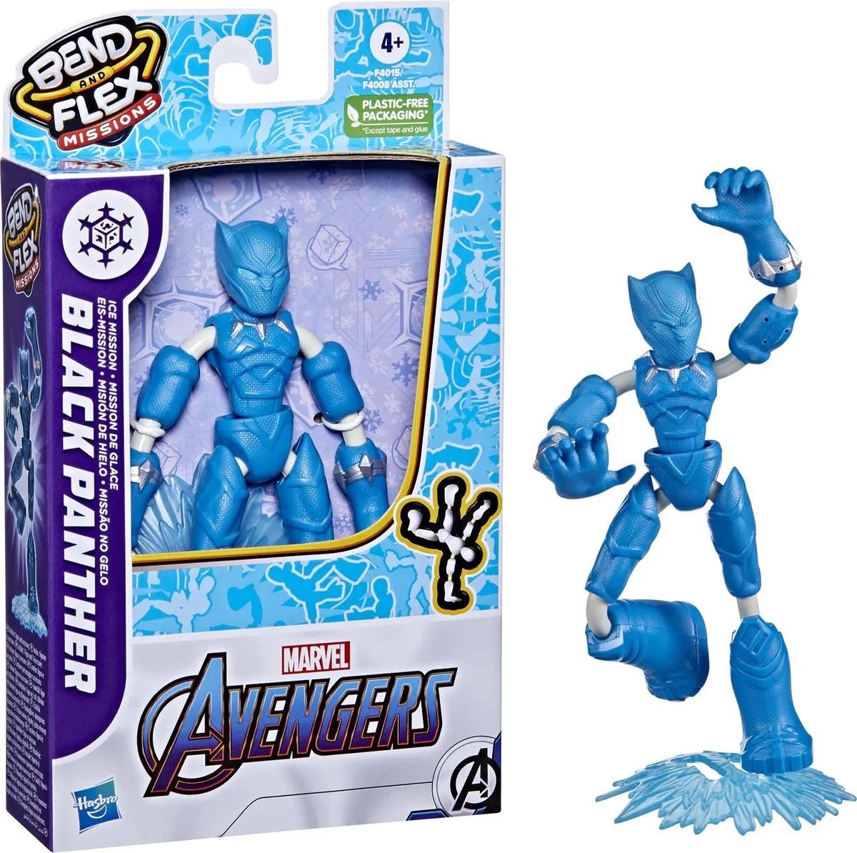 Spider-Man Marvel Avengers Bend N Flex Missions Black Panther Ice Mission Speelfiguur - 4541612