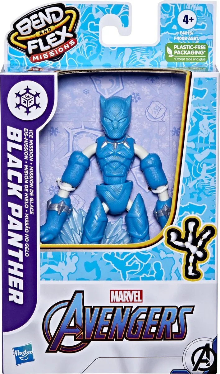 Spider-Man Marvel Avengers Bend N Flex Missions Black Panther Ice Mission Speelfiguur - 4541612