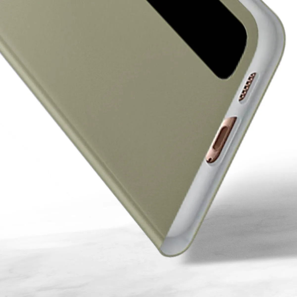 Samsung Clear View Cover Galaxy S21 FE - Olive Green - EF-ZG990CMEGEE