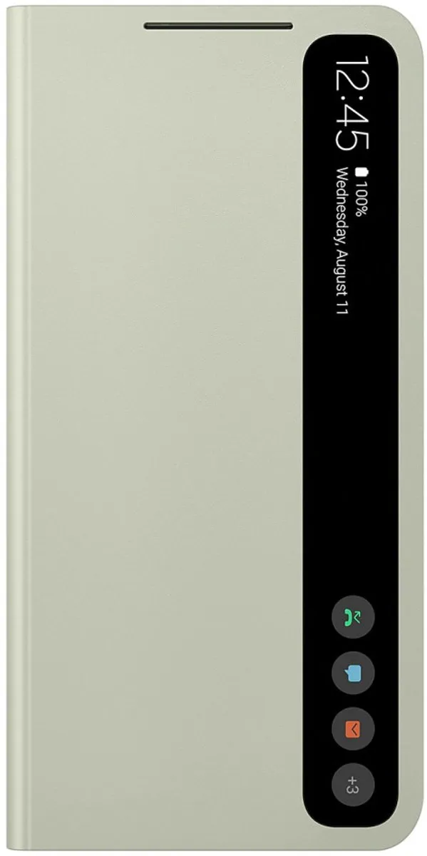 Samsung Clear View Cover Galaxy S21 FE - Olive Green - EF-ZG990CMEGEE