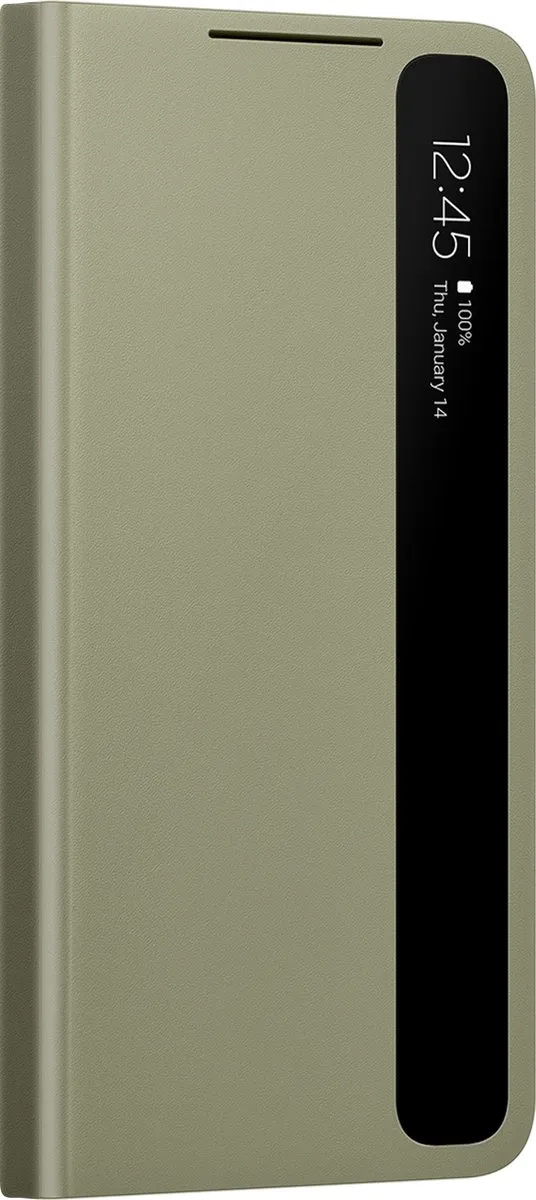 Samsung Clear View Cover Galaxy S21 FE - Olive Green - EF-ZG990CMEGEE