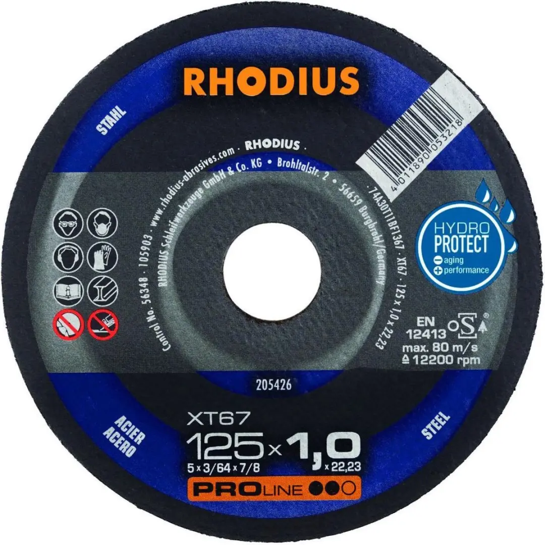Rhodius XT67 Doorslijpschijf 125mm