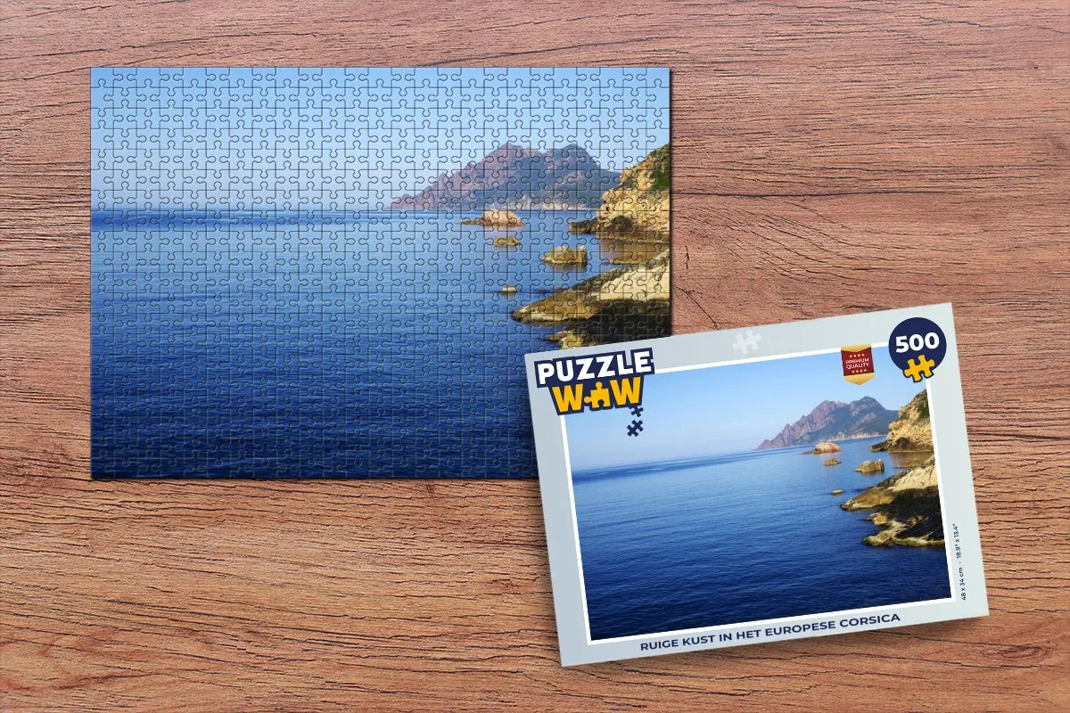 PuzzleWow Legpuzzel Ruige Kust Corsica 500 Stuks - Multicolor