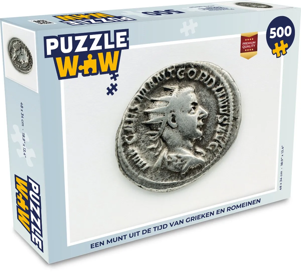 PuzzleWow Romeinse Rijk Munt Man Legpuzzel 500 Stuks - Multicolor