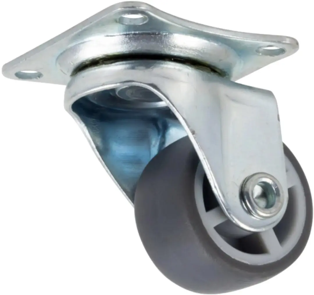 Domino Möbelrolle met Platte, 30mm/15kg, rubber