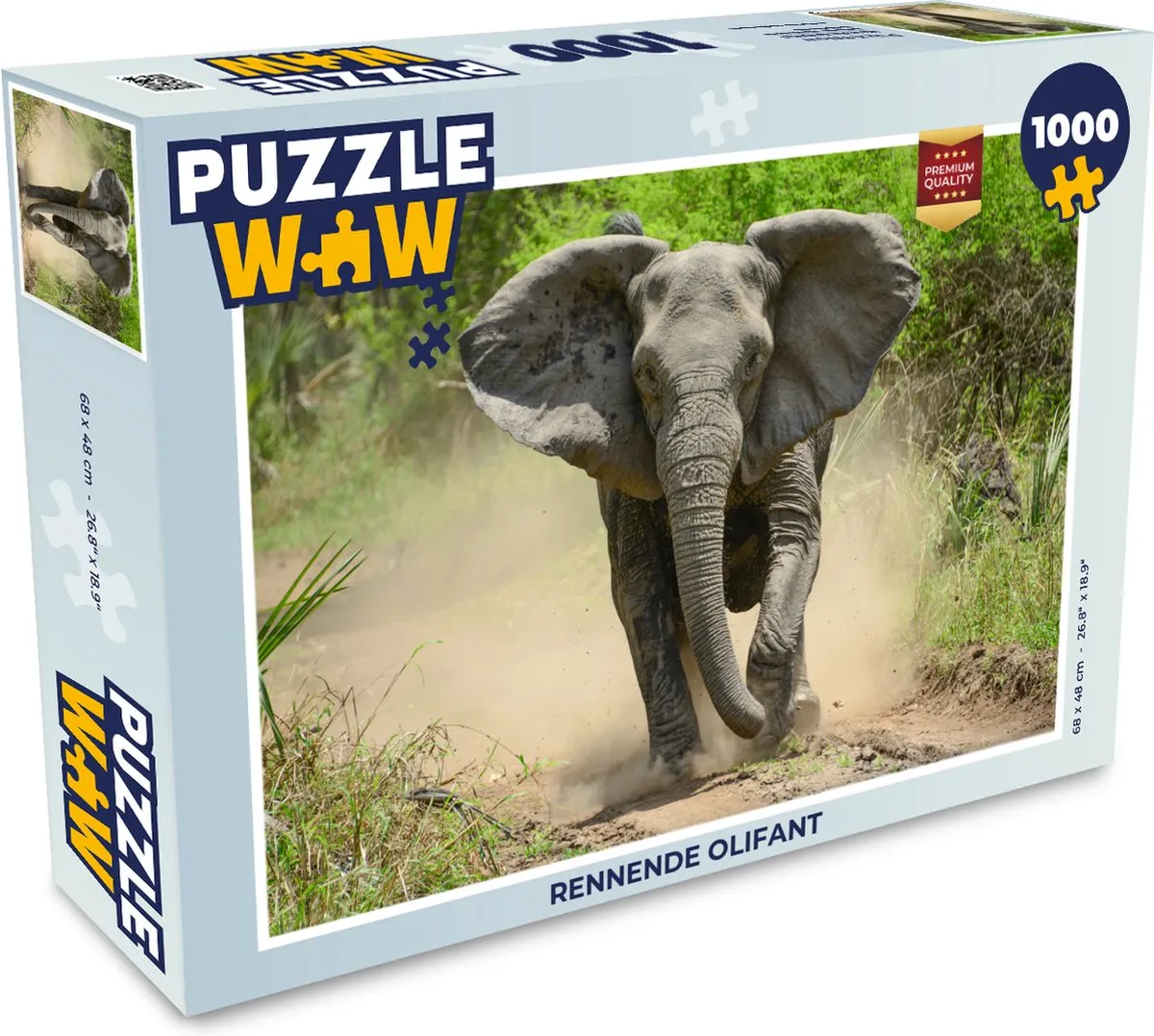 PuzzleWow Rennende Olifant Legpuzzel 1000 Stuks