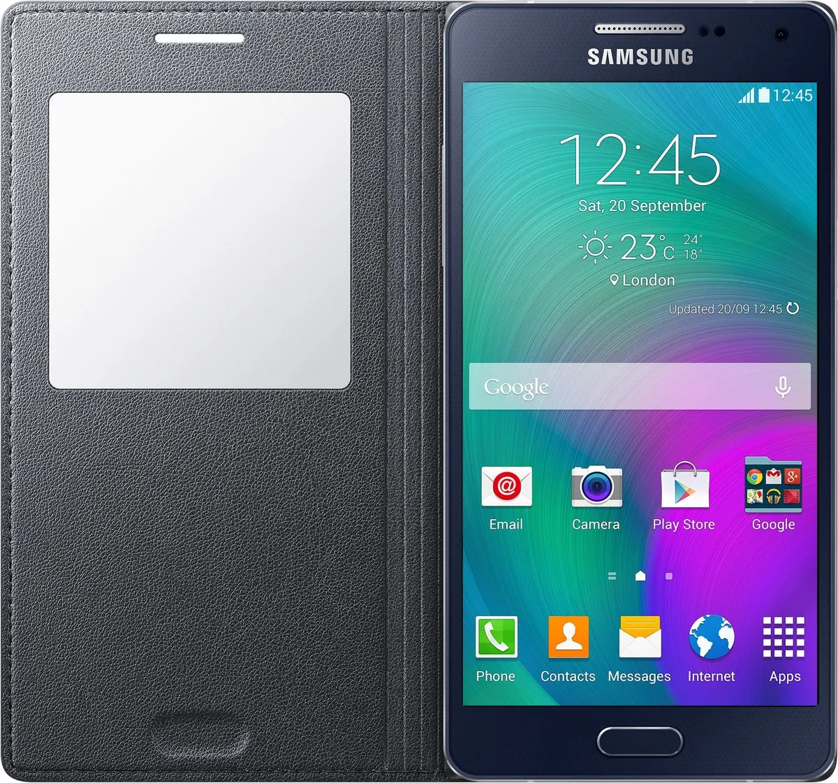 Samsung S-View Cover EF-CA500BCEGWW - Zwart
