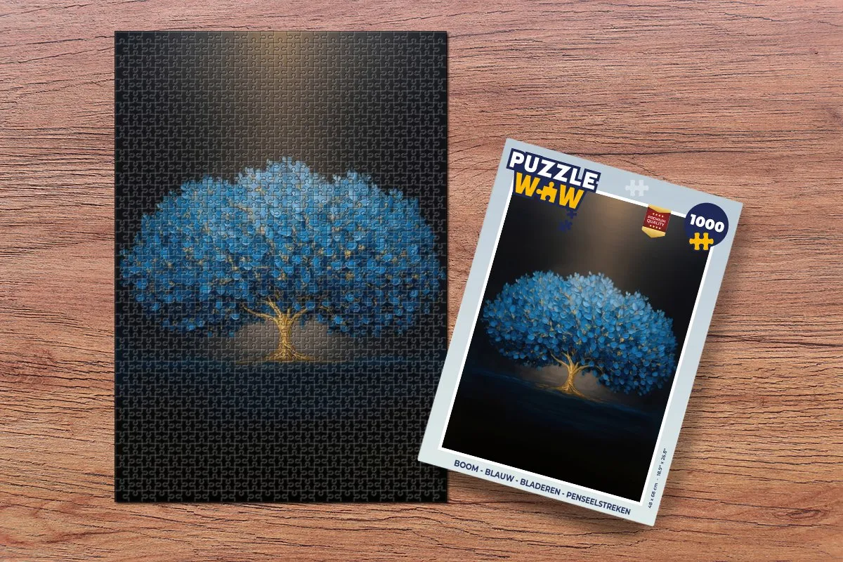 PuzzleWow Boom Legpuzzel 1000 Stuks - Blauw