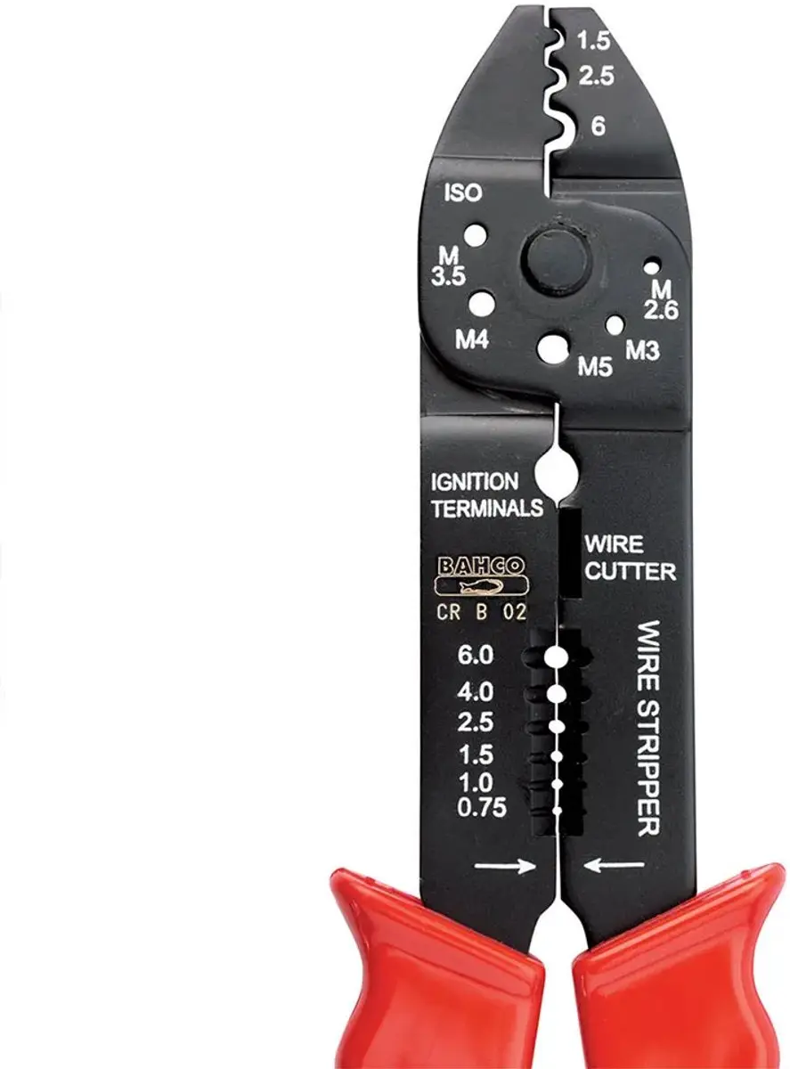 Bahco CR B 02 Krimptang - 220mm - Rood - afbeelding 3 van 3