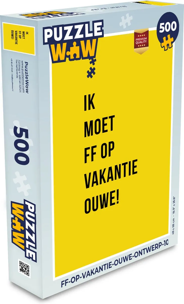 PuzzleWow Quotes Legpuzzel 500 Stuks