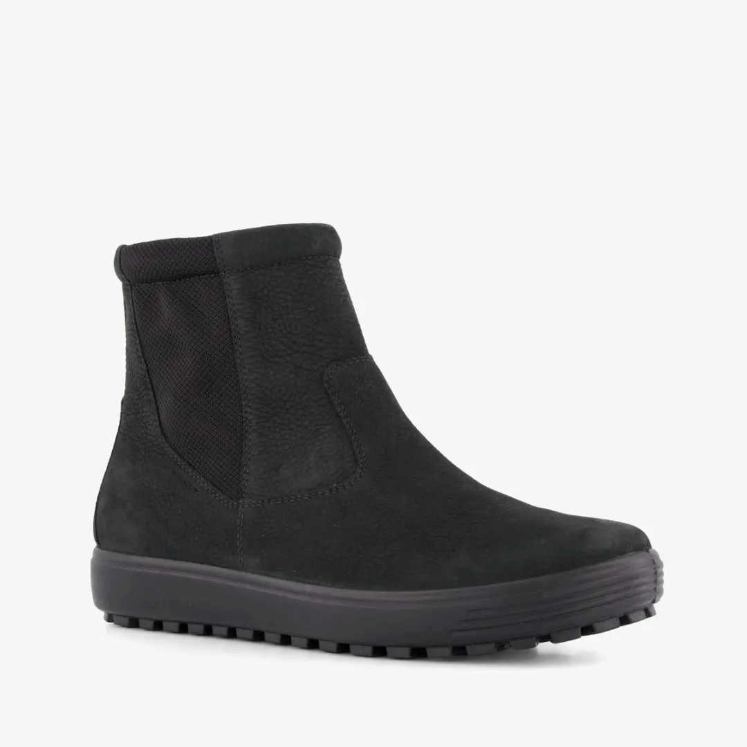 ECCO Classic Tred mid-cut leren dames boots zwart