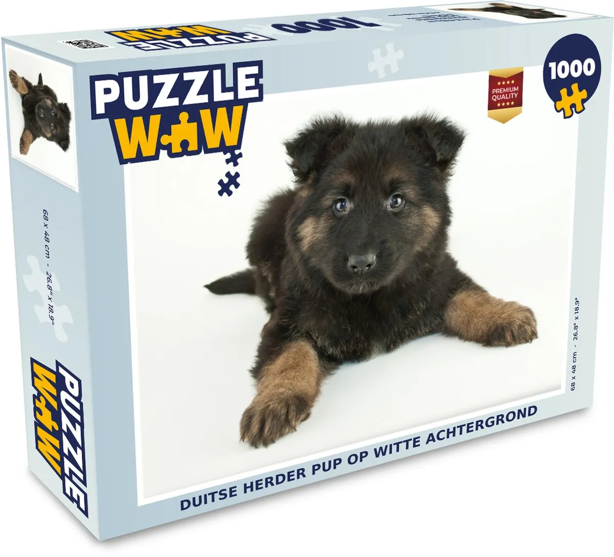 PuzzleWow Legpuzzel Duitse Herder Pup 1000 Stuks