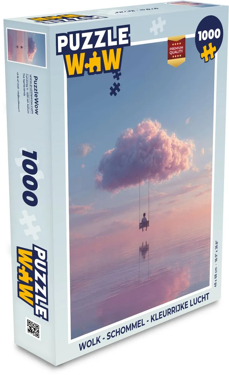 PuzzleWow Wolk - Schommel Legpuzzel 1000 Stuks